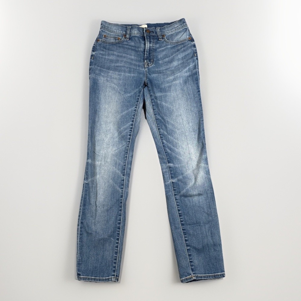 J.Crew‎ Slim Jeans Womens 27 Blue Stretch Denim High Rise Whiskered G3155